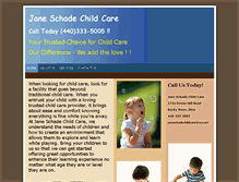 Tablet Screenshot of janeschadechildcare.com